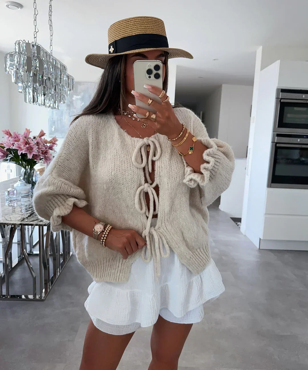 CARDIGAN MIT SCHLEIFE
