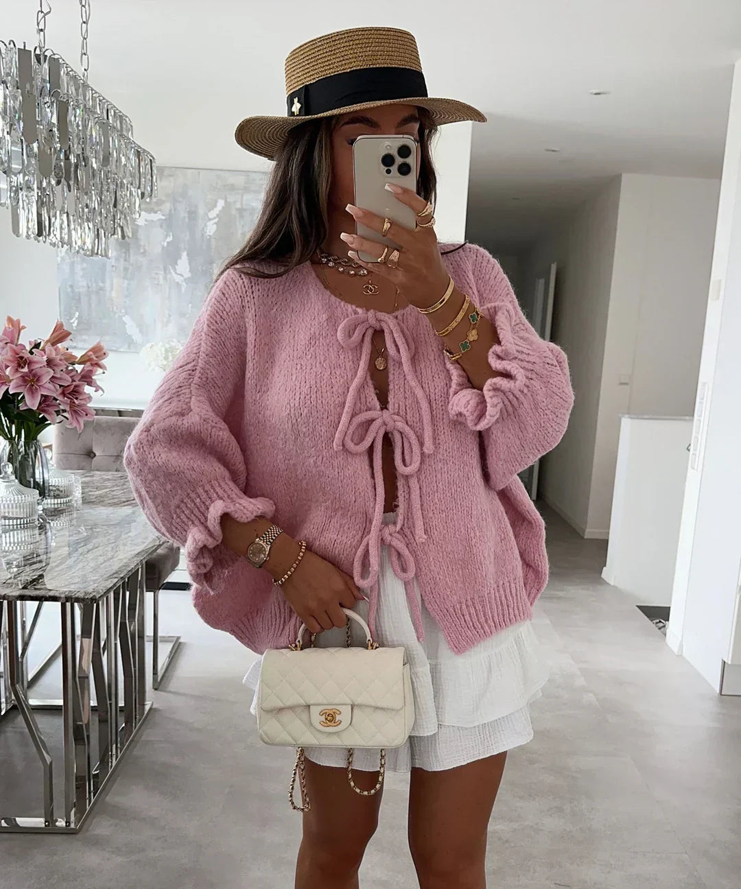 CARDIGAN MIT SCHLEIFE