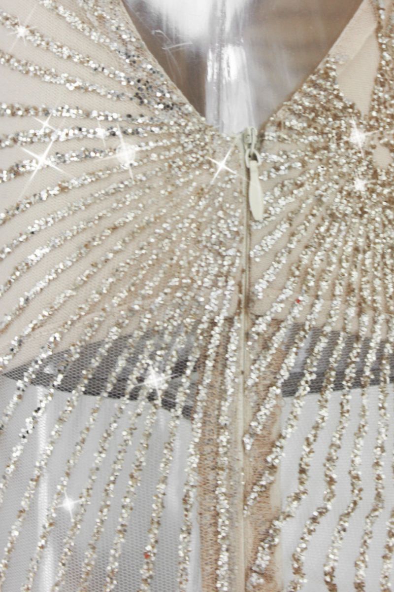 CHRISTINA | DIAMANTÉ V-AUSSCHNITT KLEID