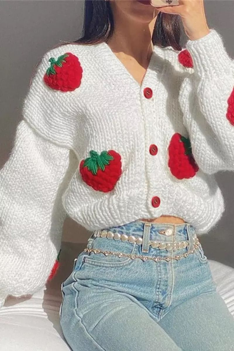 Beere | Strickjacke
