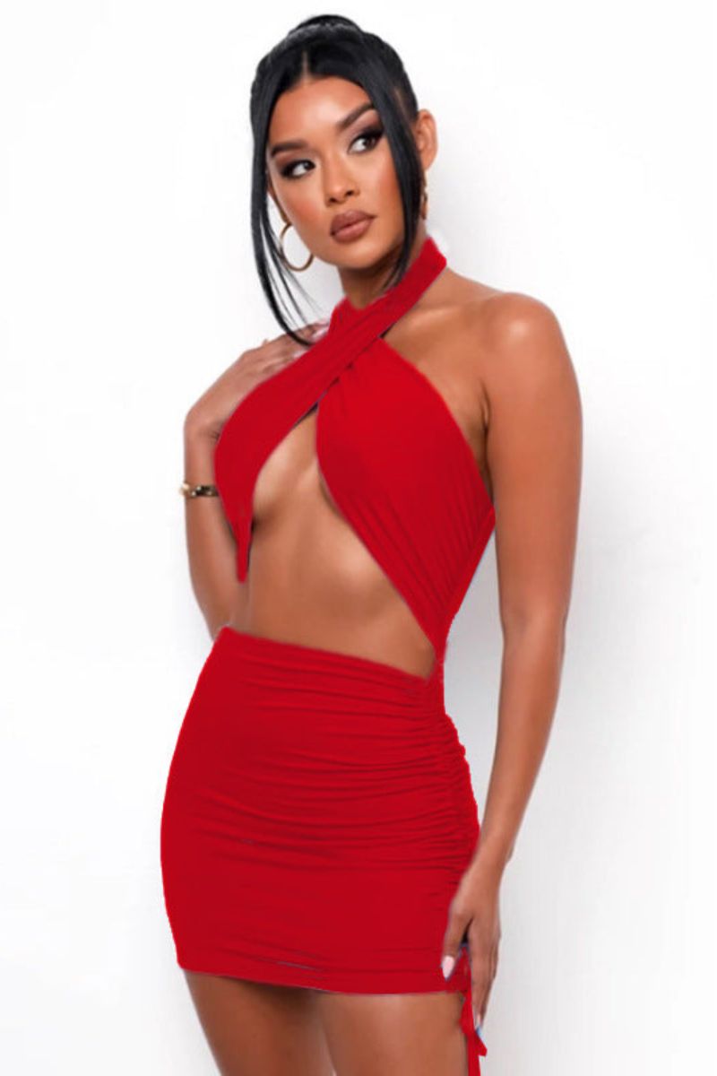 LUNA CROSS NECKHOLDERKLEID