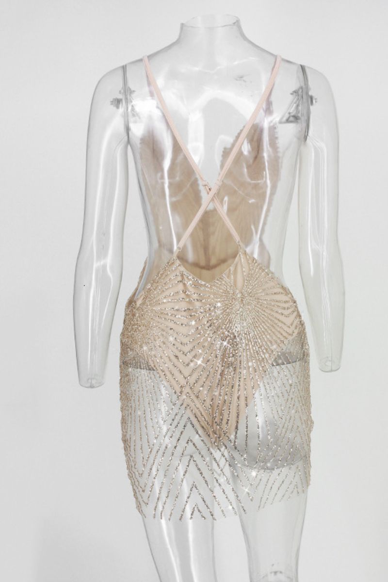 CHRISTINA | DIAMANTÉ V-AUSSCHNITT KLEID