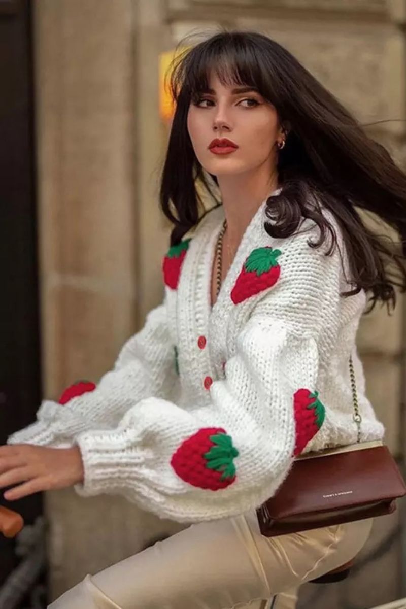 Beere | Strickjacke