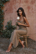 ANDRINA BEIGE MAXIKLEID