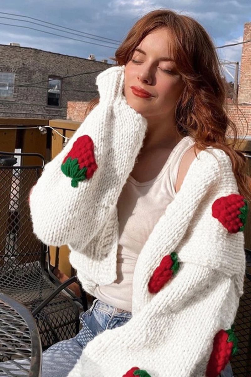 Beere | Strickjacke