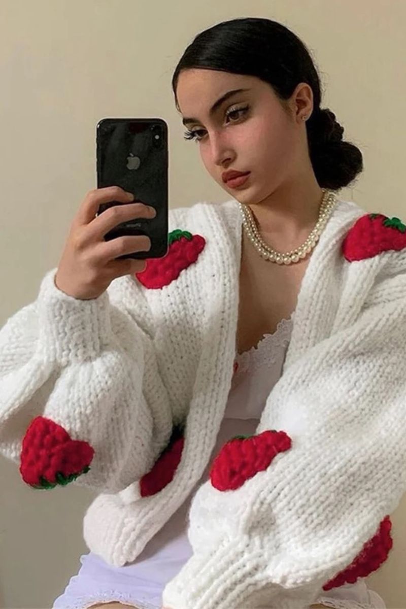 Beere | Strickjacke