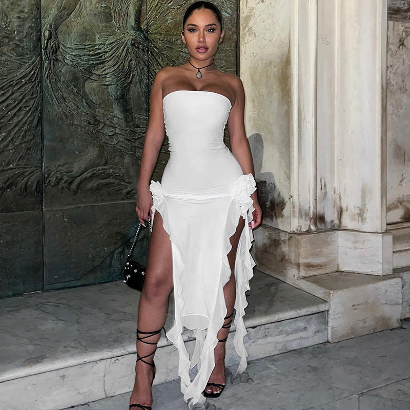 MIDIKLEID MIT RÜSCHEN