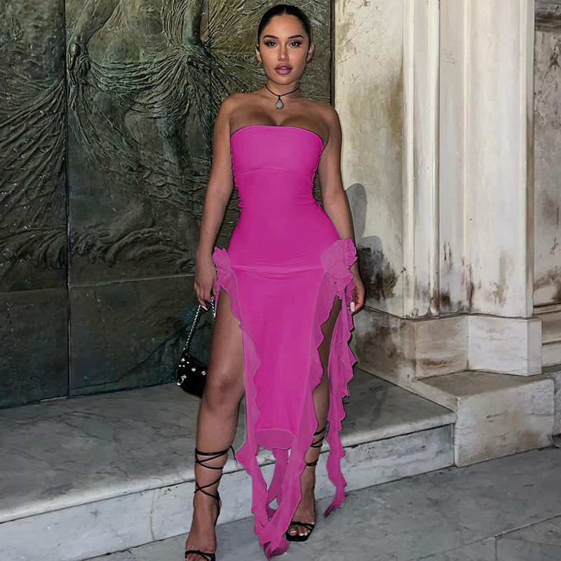 MIDIKLEID MIT RÜSCHEN