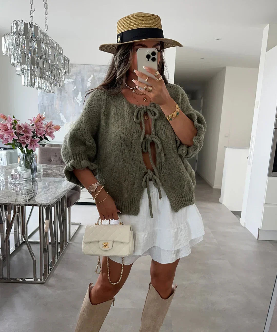 CARDIGAN MIT SCHLEIFE