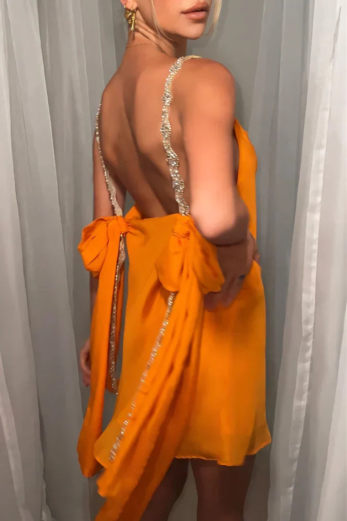 GRETEL MINIKLEID – TANGERINE DREAM SILK