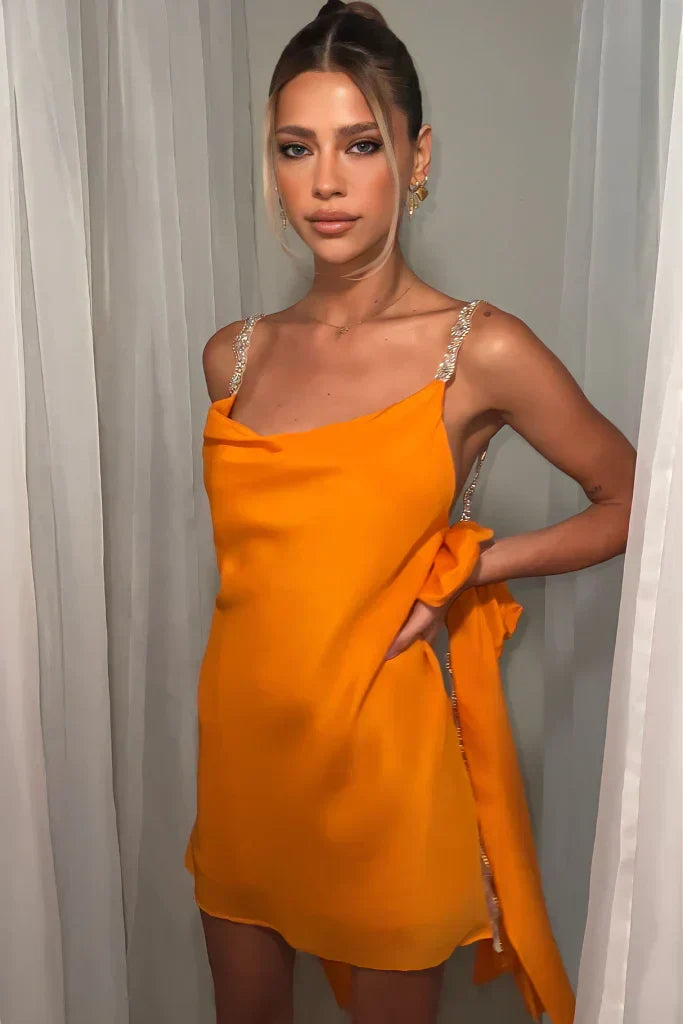 GRETEL MINIKLEID – TANGERINE DREAM SILK