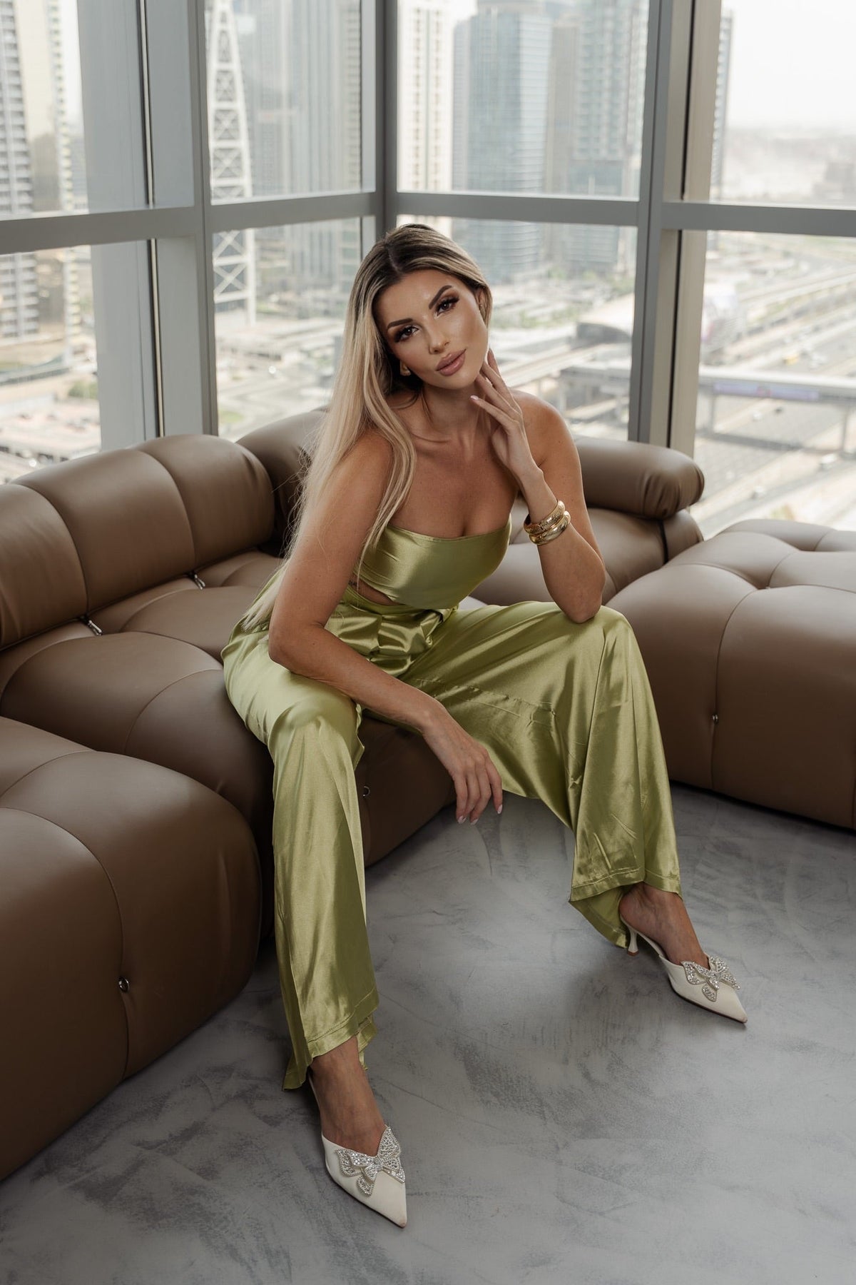 RIA | ZWEITEILIGES SATIN-SET
