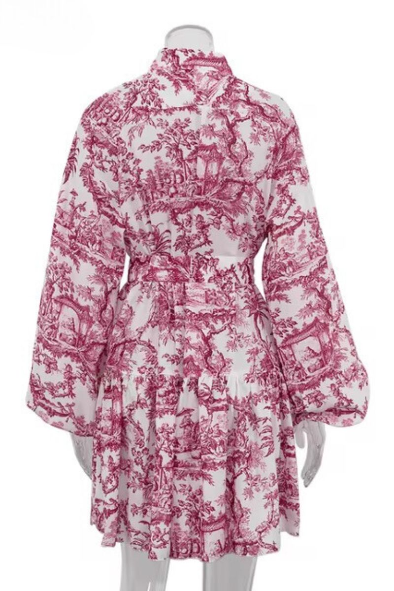 DIORA-KLEID MIT FLAUSCHIGEM MUSTER