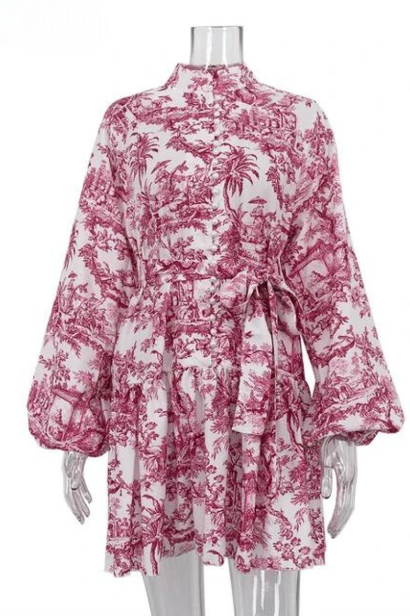 DIORA-KLEID MIT FLAUSCHIGEM MUSTER