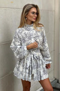 DIORA-KLEID MIT FLAUSCHIGEM MUSTER