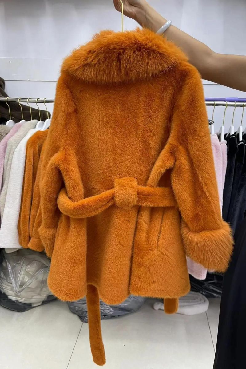TEDDYMANTEL AUS KUNSTPELZ