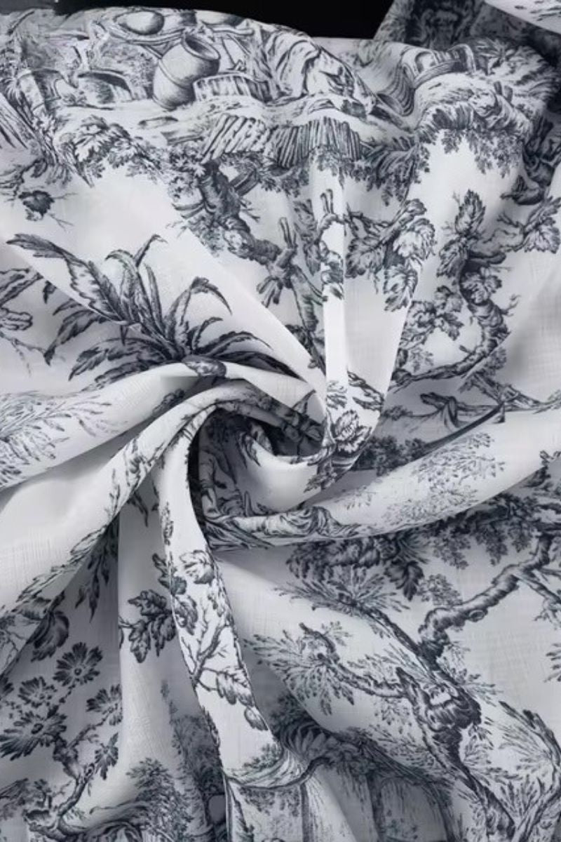 DIORA-KLEID MIT FLAUSCHIGEM MUSTER