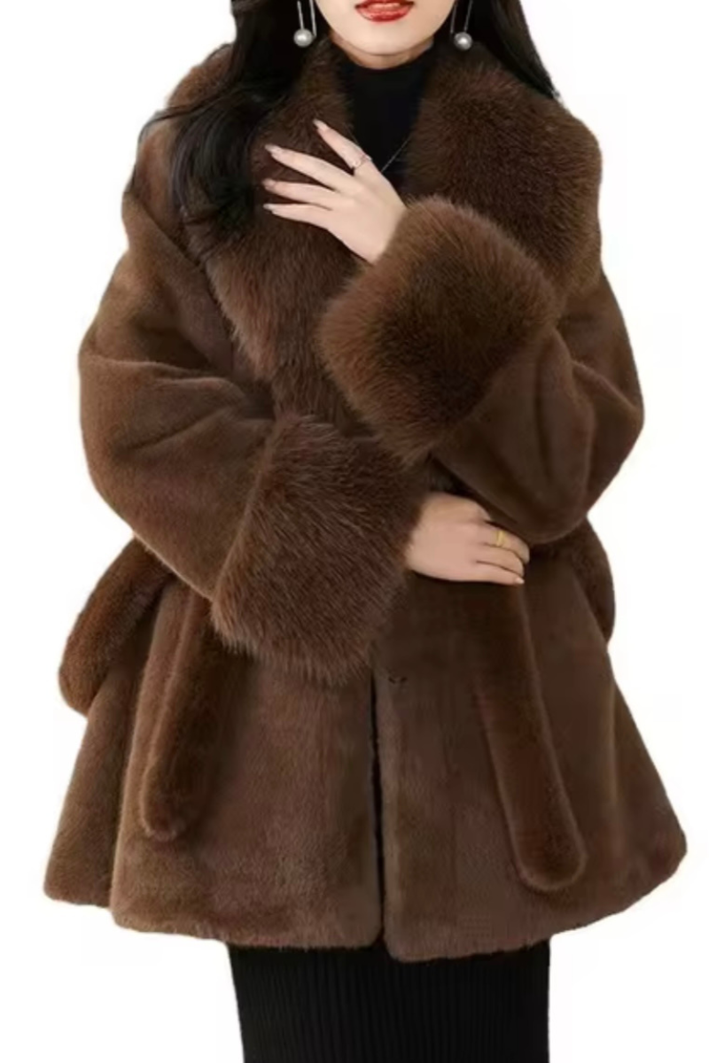 TEDDYMANTEL AUS KUNSTPELZ