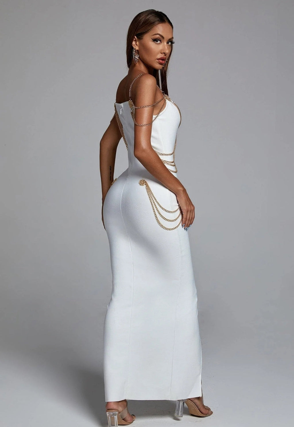 SAMINE | Maxikleid mit Metallverzierung