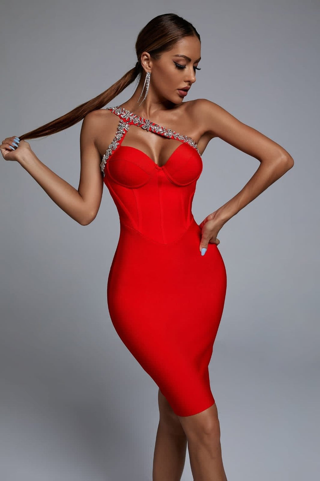 SANDRINA DIAMANTÉ-CUT-OUT-KLEID