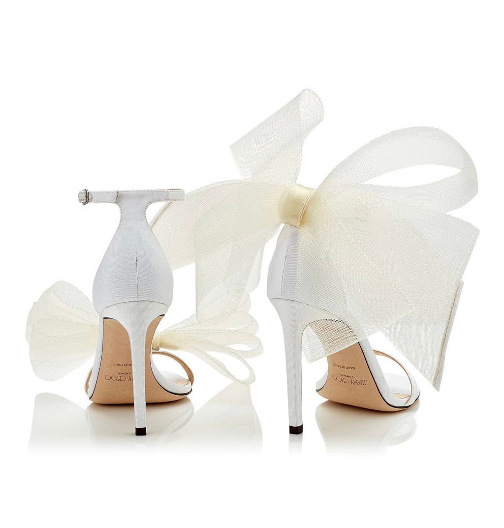 LANA | Sandalen mit asymmetrischen Mesh-Schleifen