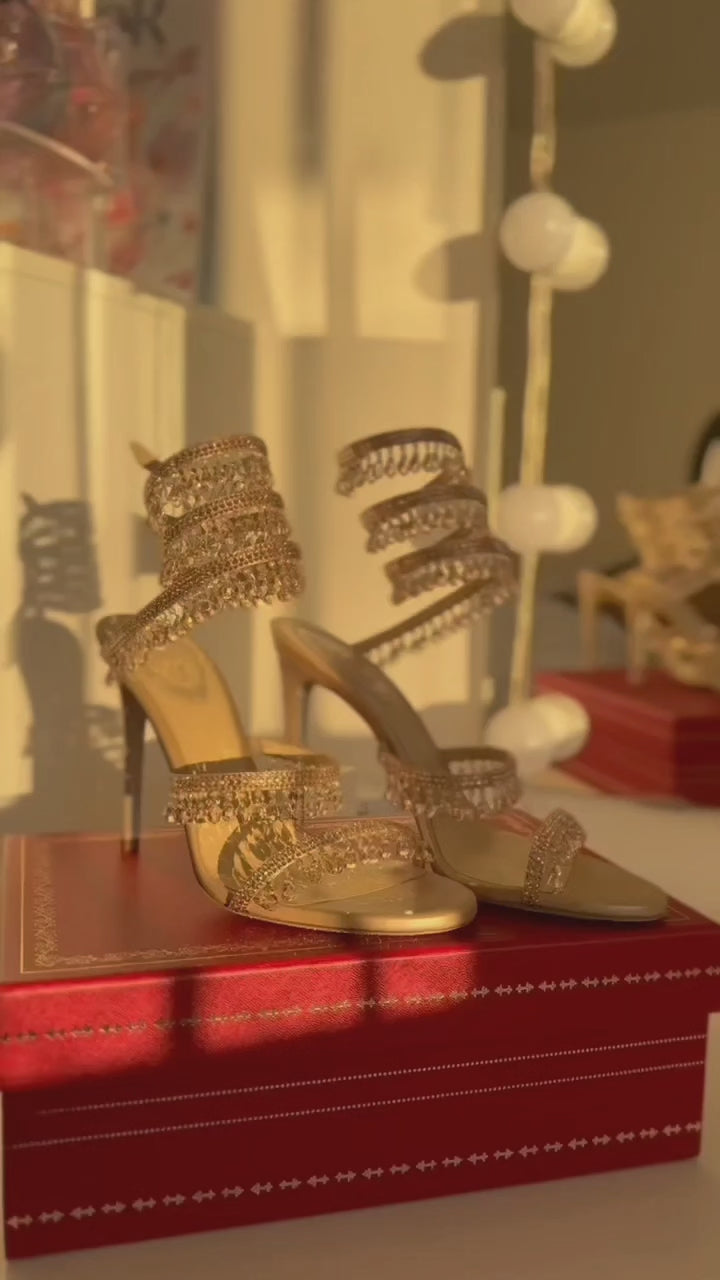 Sandales Glamour à Talons Hauts Strass & Franges          taille 34>>46 disponible