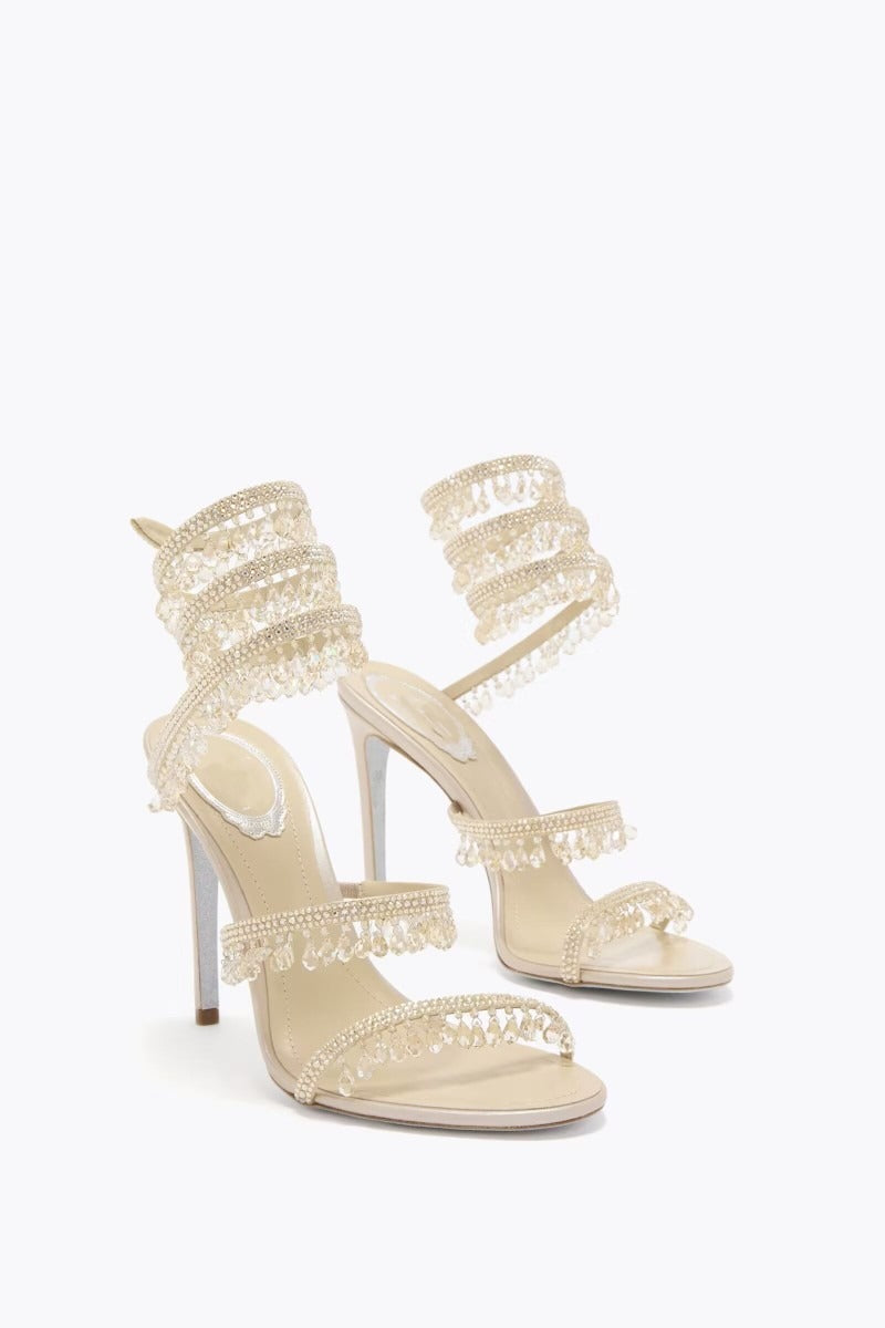 Sandales Glamour à Talons Hauts Strass & Franges          taille 34>>46 disponible